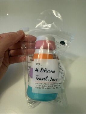 NWT Silicone Travel Jars Set - Pink, Orange, Purple, Teal